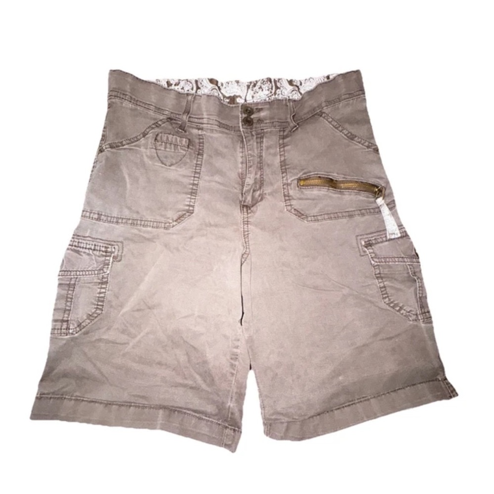 Gap Women’s Vintage Y2K Brown Cargo Short 8 Medium Pockets Khaki Utility